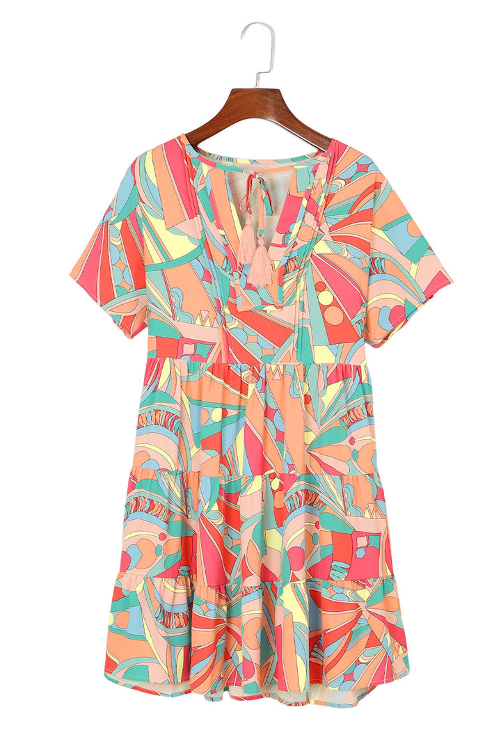 Tassel Tie Flared Dresses