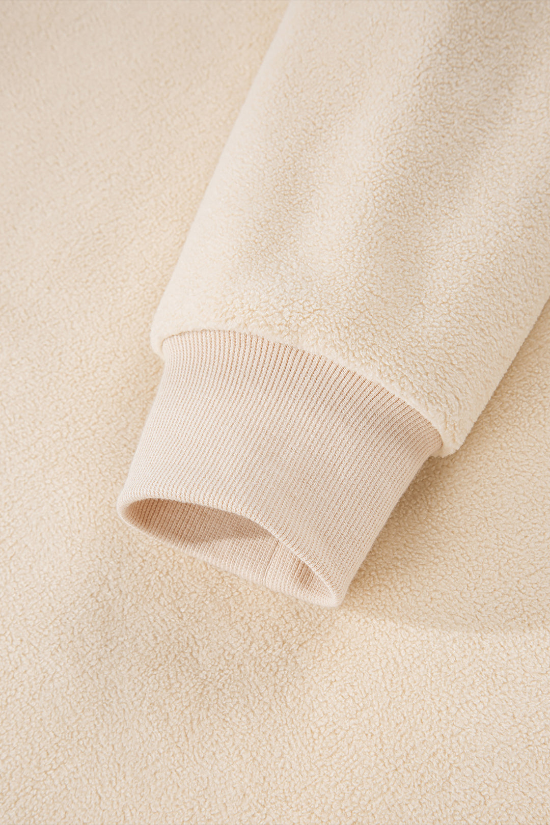 Oversize Drop Shoulder Reversible Mock Neck Sweatshirt