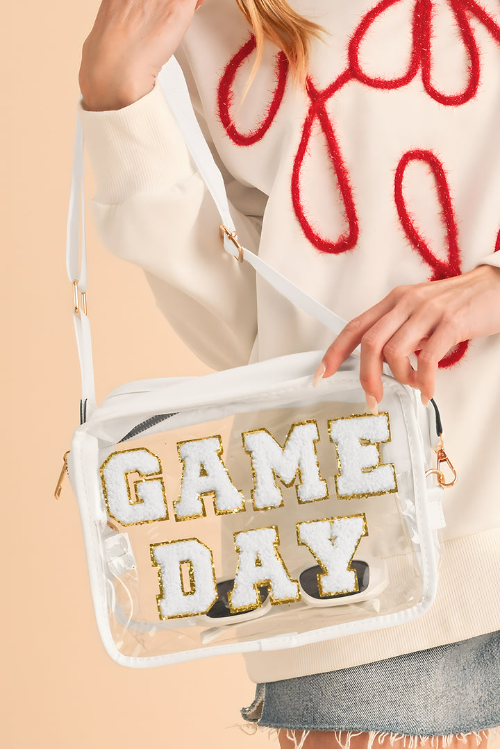 GAME DAY Rugby Football Transparente Umhängetasche