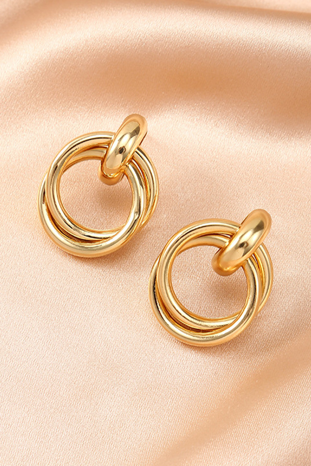 Circles Plated Alloy Stud Earrings