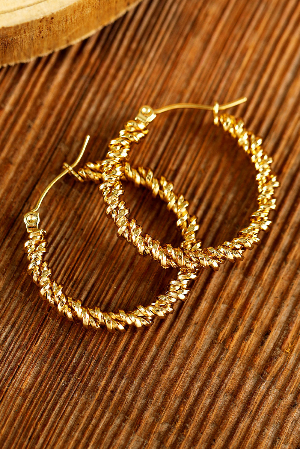 Vintage Textured Hoop Earrings