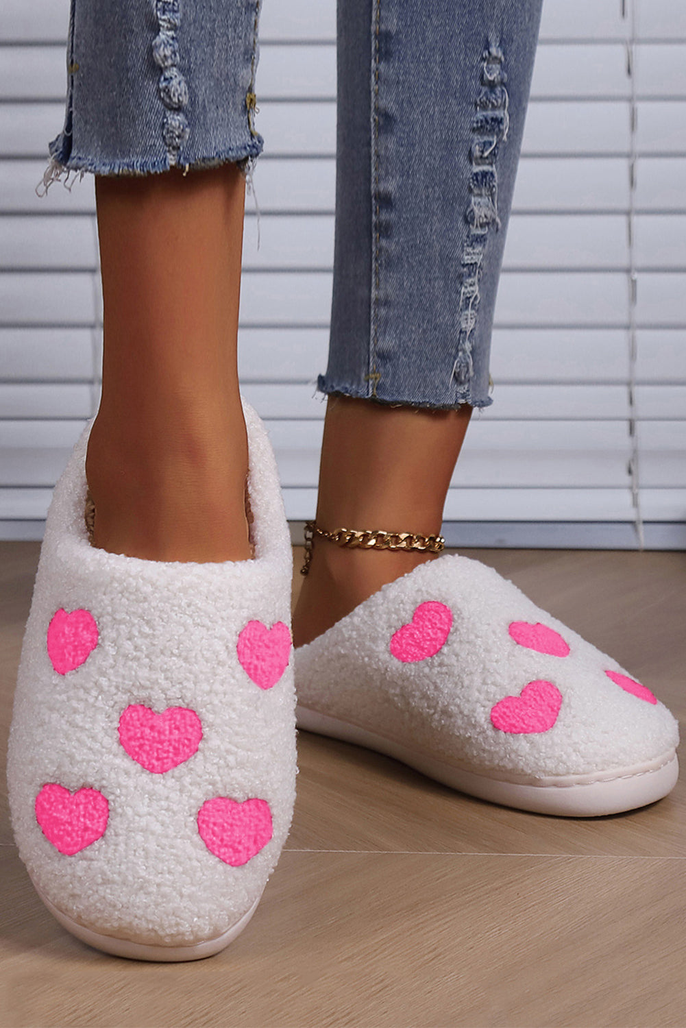 Herzmuster Valentines Fuzzy Winter Hausschuhe