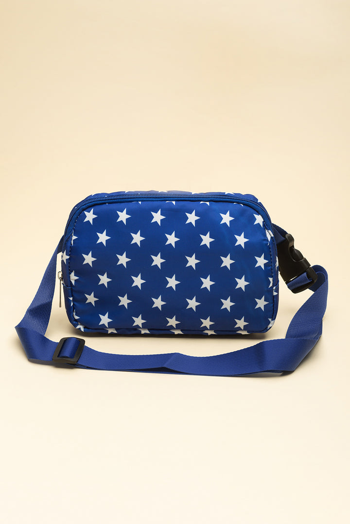 Independent Day Flag Star Printed Crossbody Bag