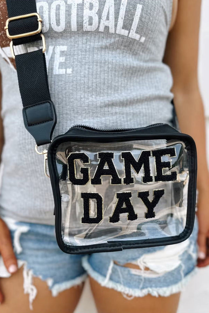 GAME DAY Rugby Football Transparente Umhängetasche