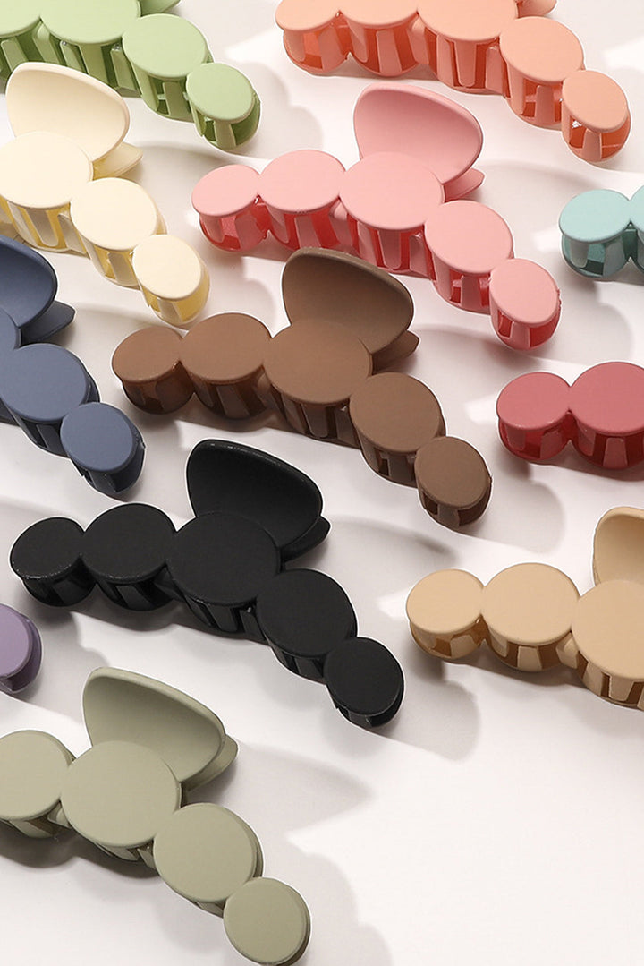 Minimalist 5 Circles Frosted Hair Claw Clip