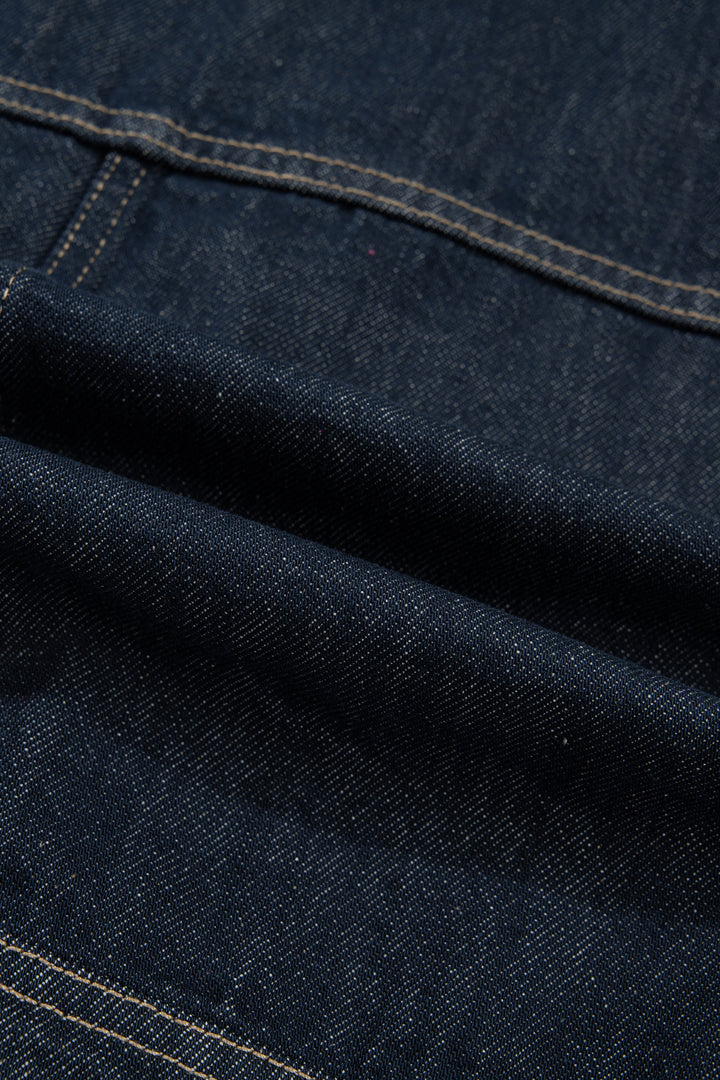 Navy Blue Vintage Denim Zipper Front Cowboy Vest