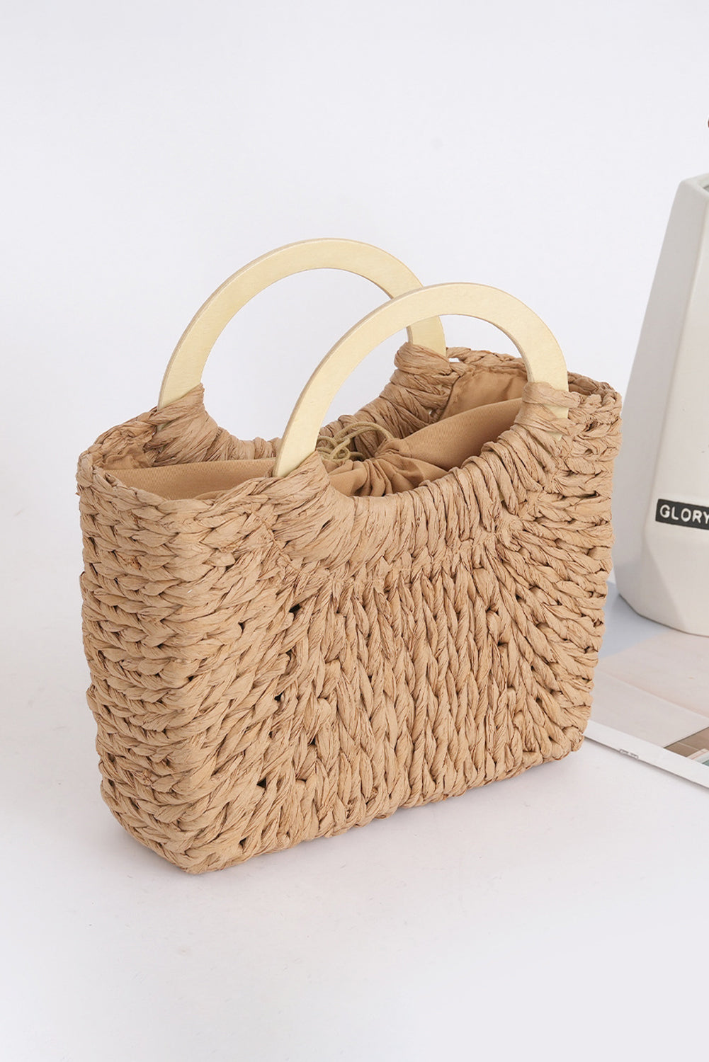 Retro Straw Woven Handle Bag