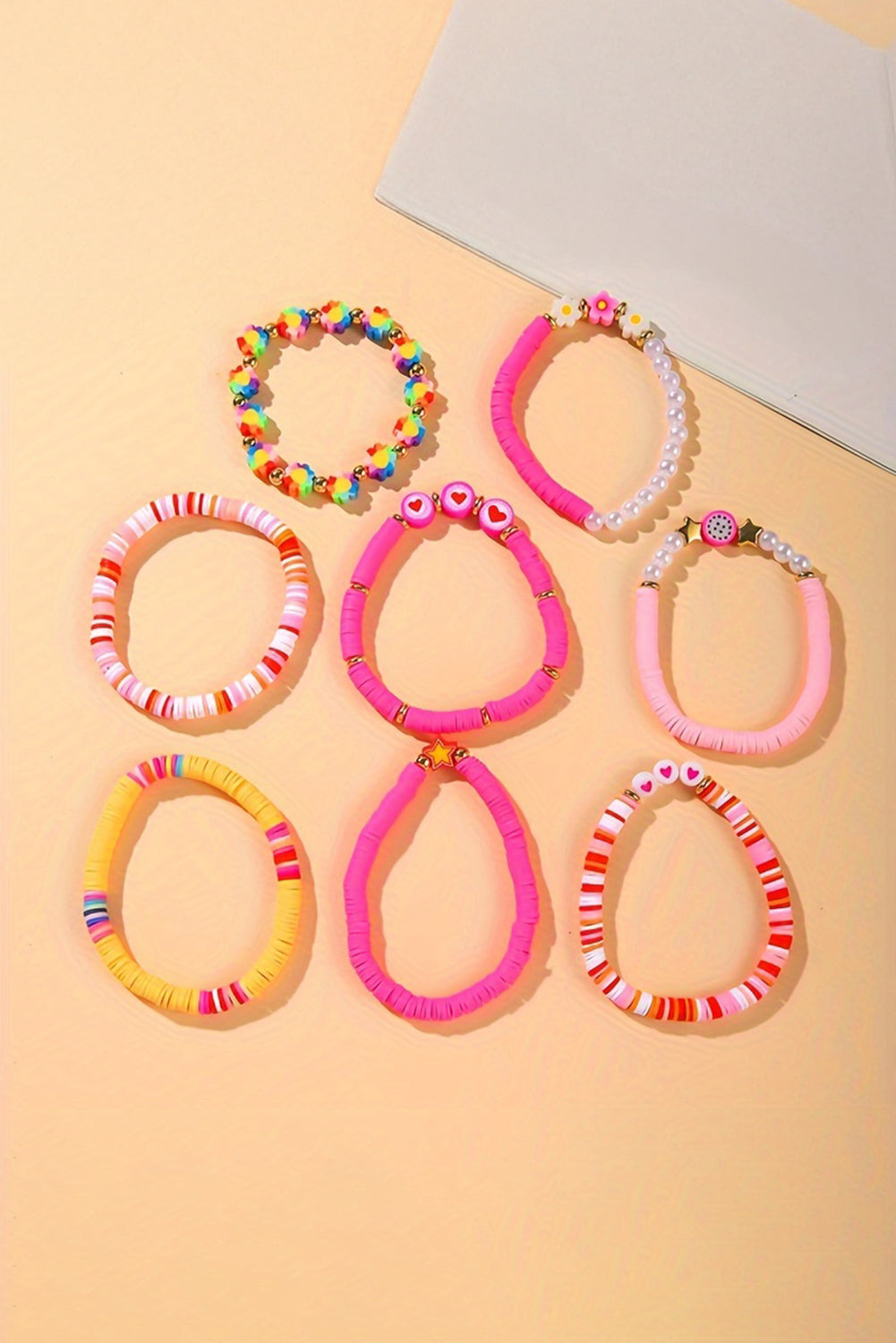 Valentinstag Herz Blume Perlen mehrlagiges Armband