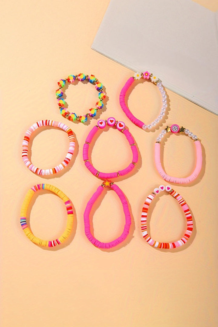 Valentinstag Herz Blume Perlen mehrlagiges Armband