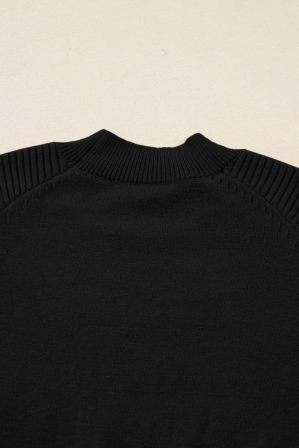 Black High Neck Sweater Pleated Mini Skirt 2pcs Knitted Outfit