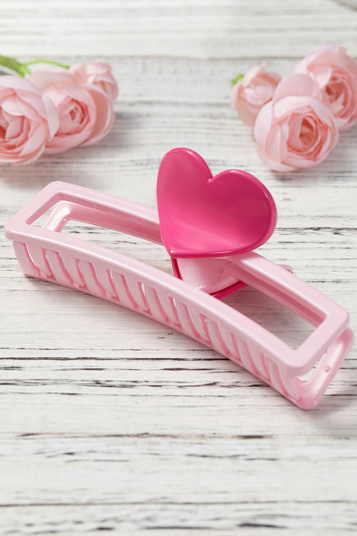 Valentines Minimalist Heart Design Hair Claw