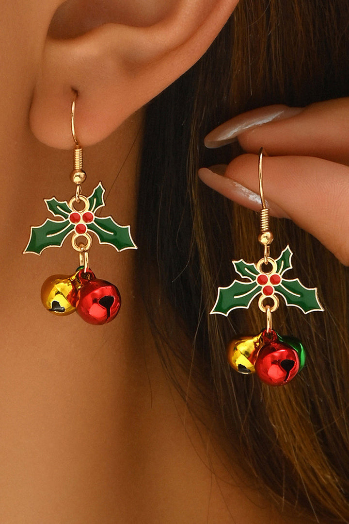 Vergoldete Weihnachts-Ohrringe mit Glöckchen