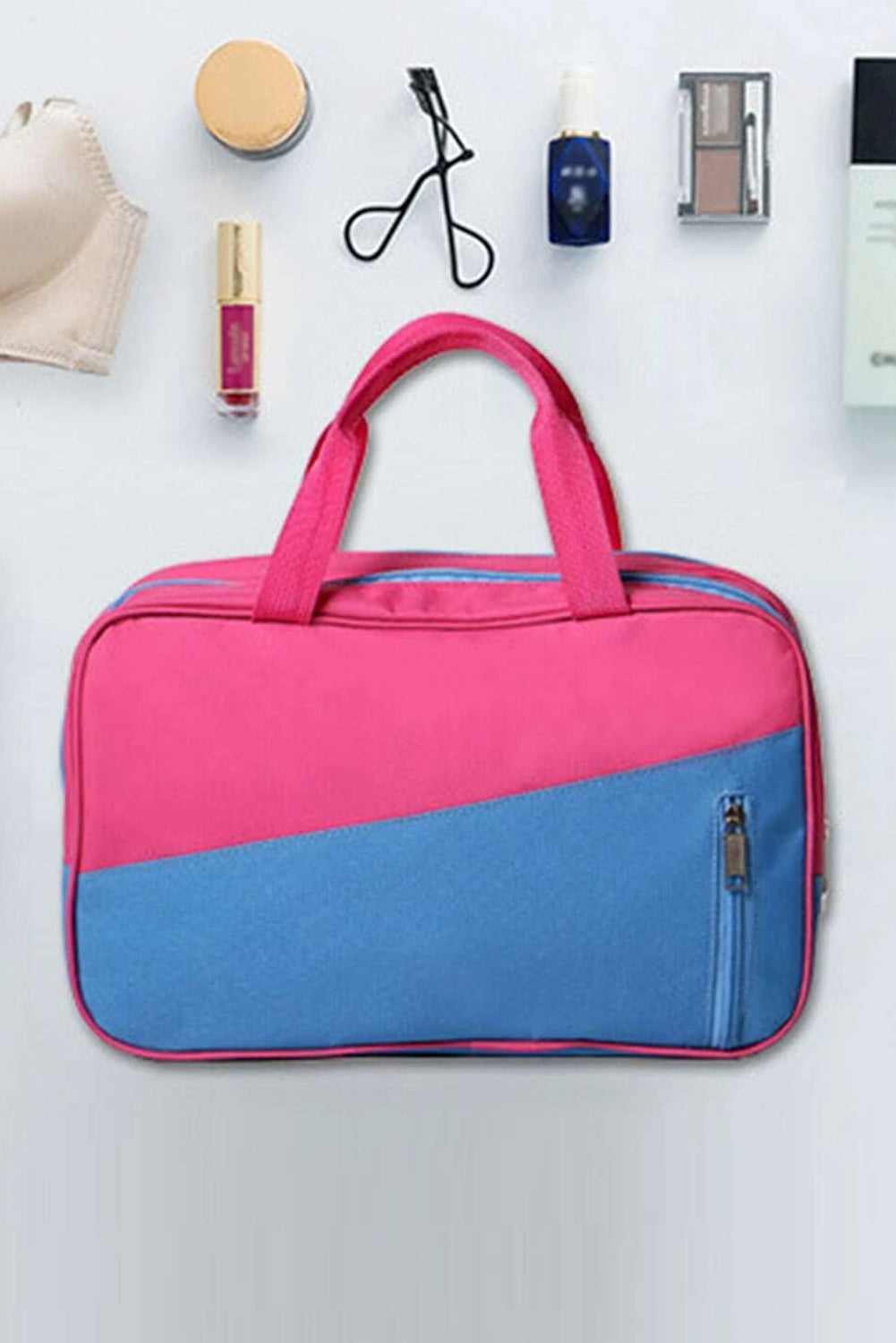 Color Block Multi Zip Pocket Portable Yoga Bag