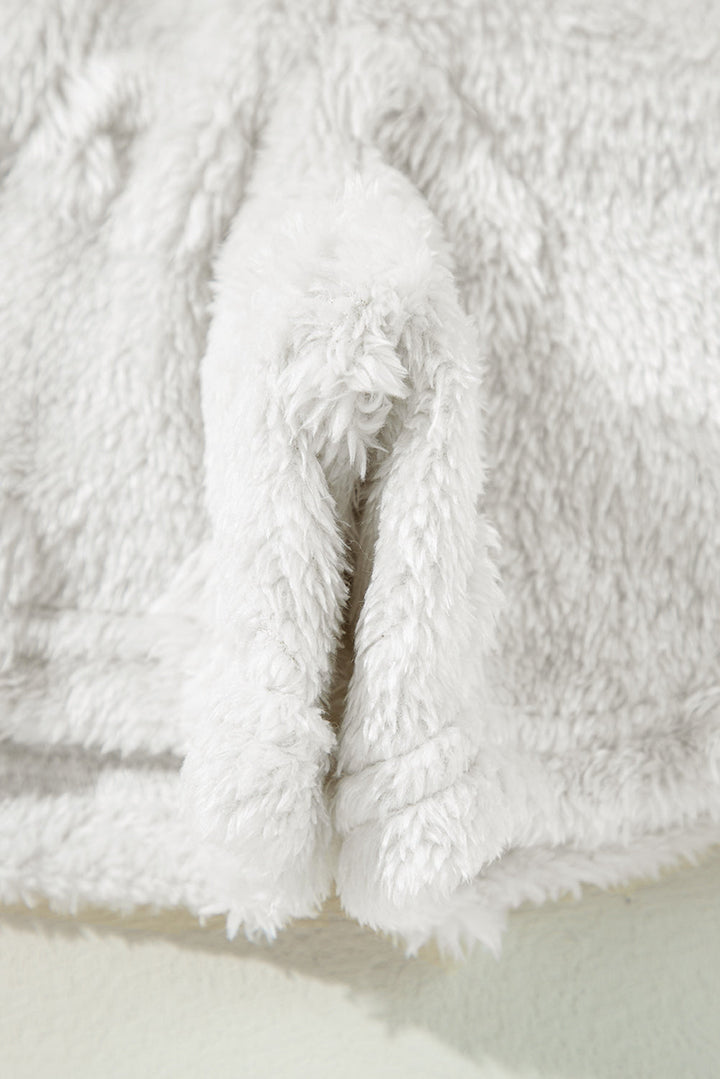 textured leopard fleece loose two piece lounge set 2
