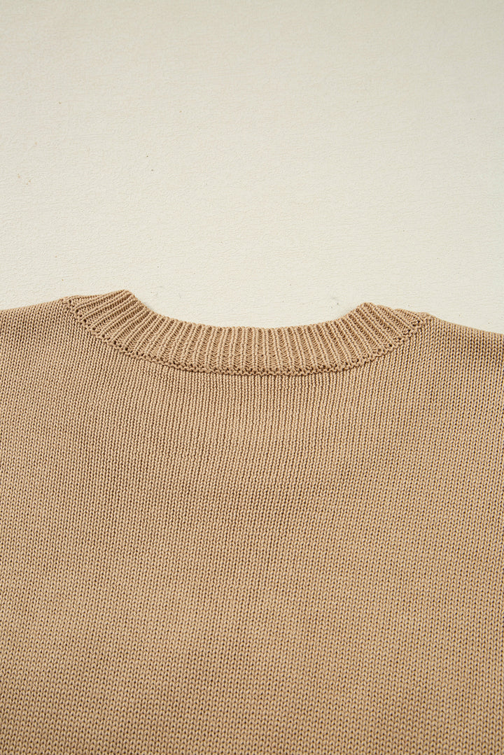 Merry Colorful Dot Detail Christmas Dolman Sweater