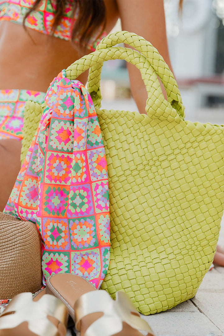 Woven Hand Bag with Pouch