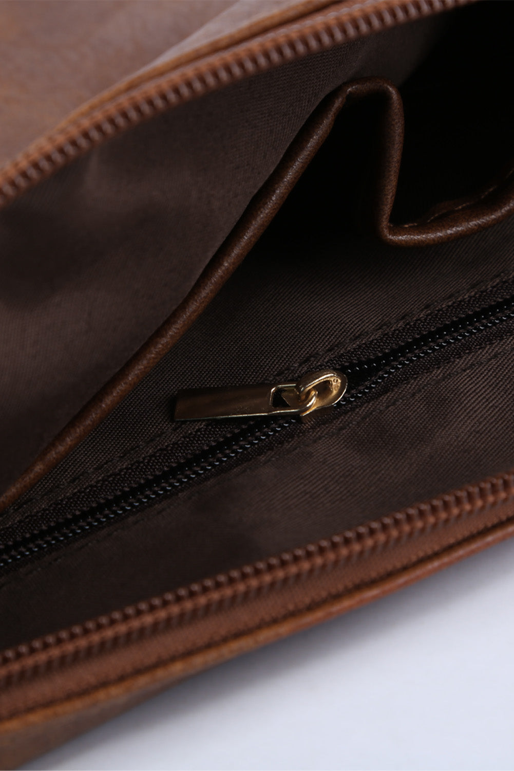 Vintage Leather Oversized Clutch Bag