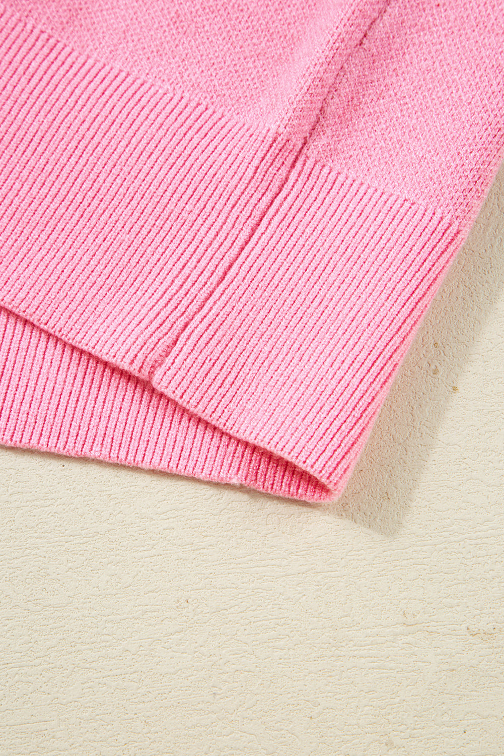Pearl Embellished Heart Pattern Valentines Day Sweater