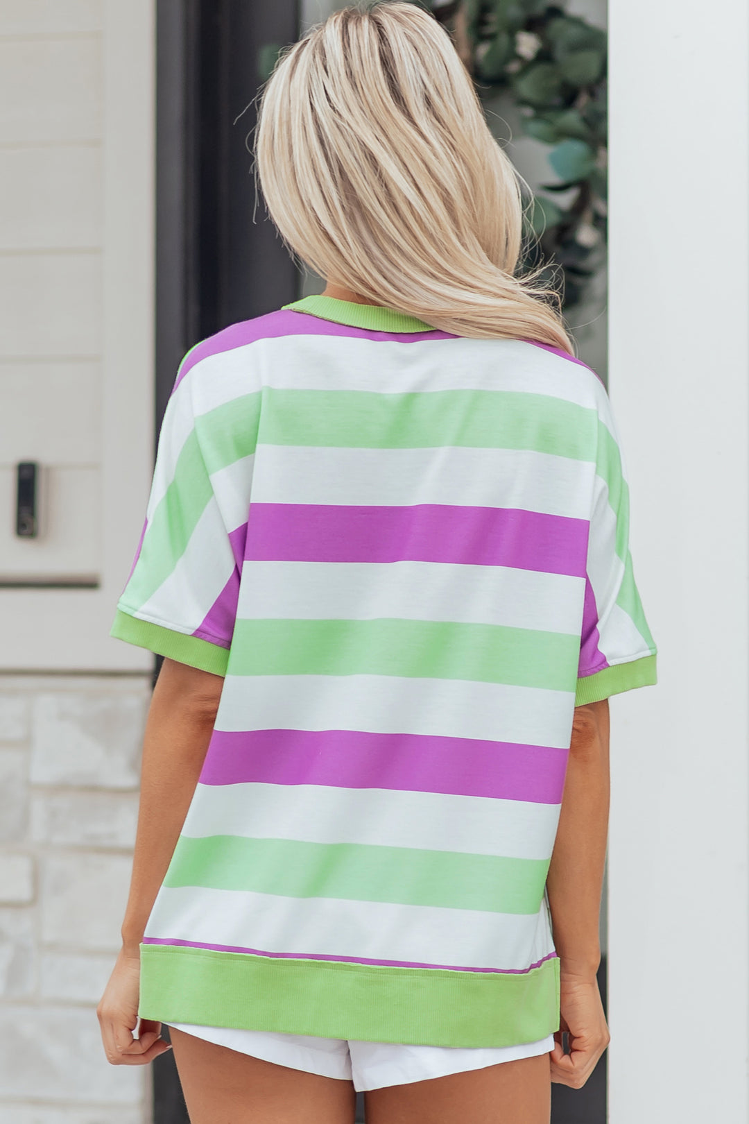 Lucky Clover Embroidered Graphic Dolman Loose Tee