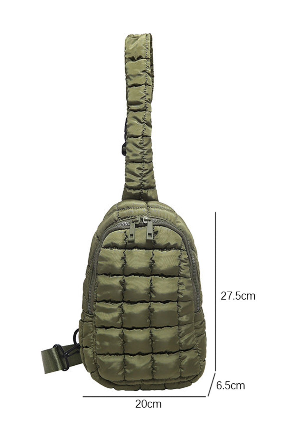Zipper Quilted Puffer Crossbody Bag
