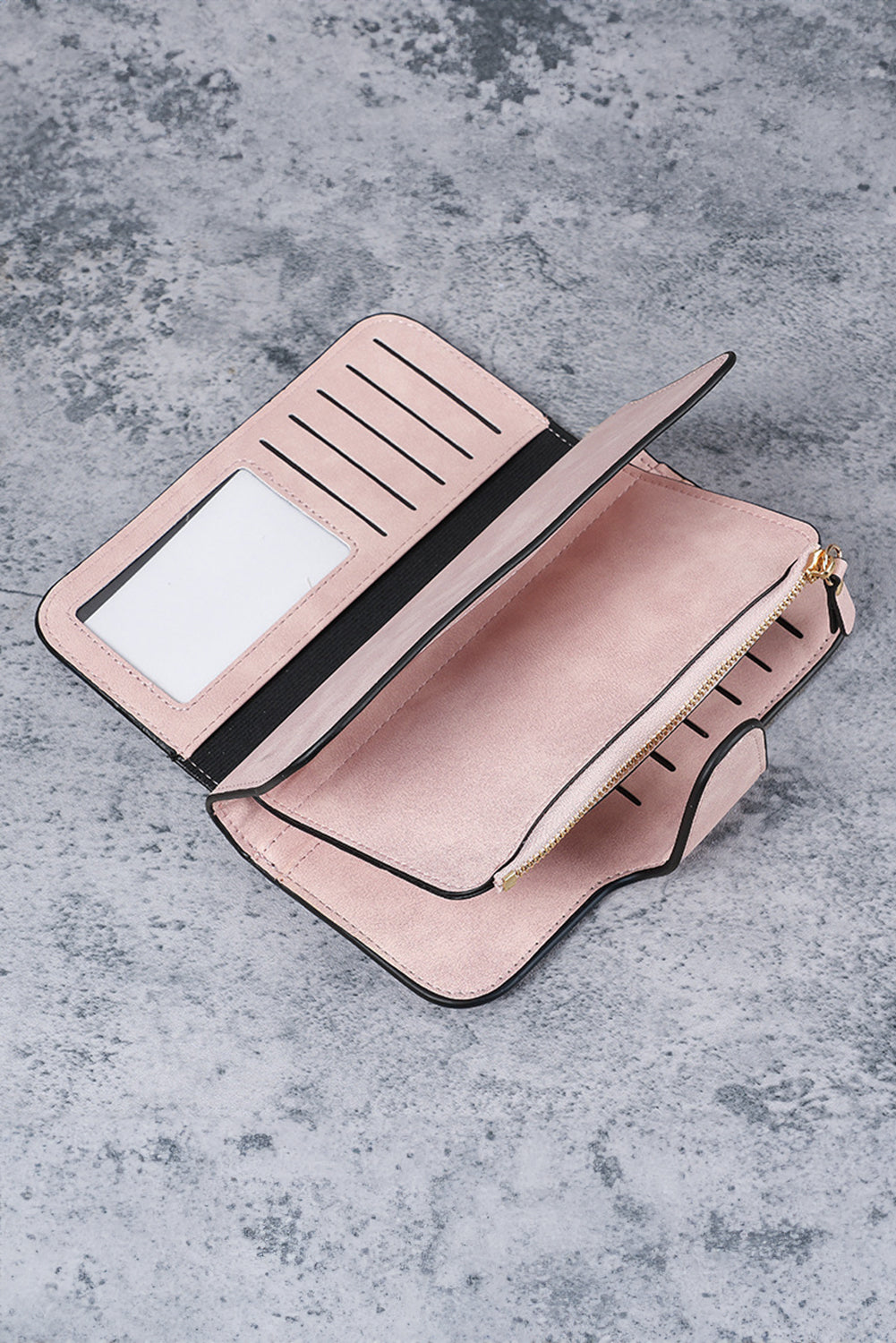 Portefeuille long multifonction en cuir PU