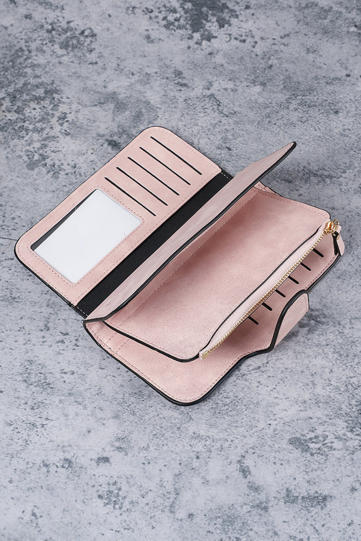 Portefeuille long multifonction en cuir PU