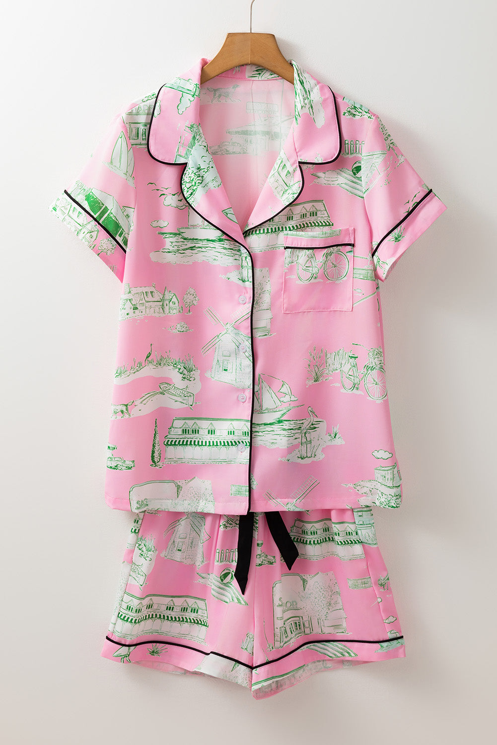 holiday resort short 2pcs pajama set