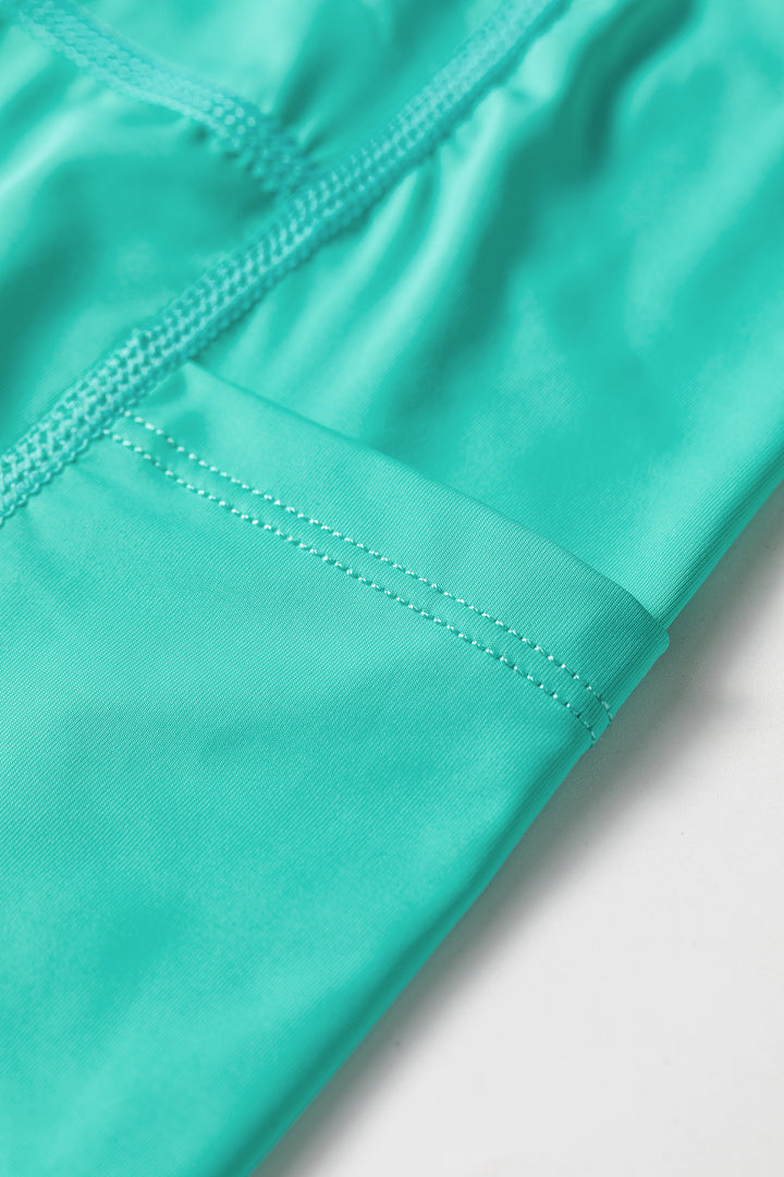 Sea Green Tunic Tank Dress Athletic Shorts Two Piece Set