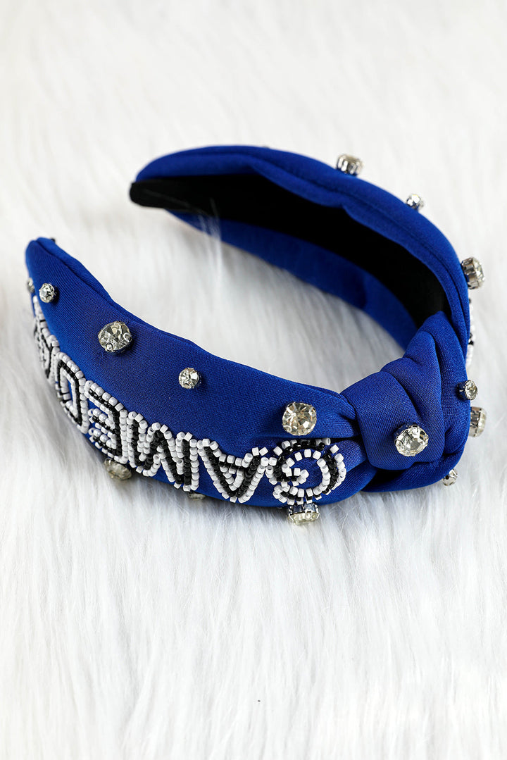 GAME DAY Rugby Football Season Diamond Knotted Headband