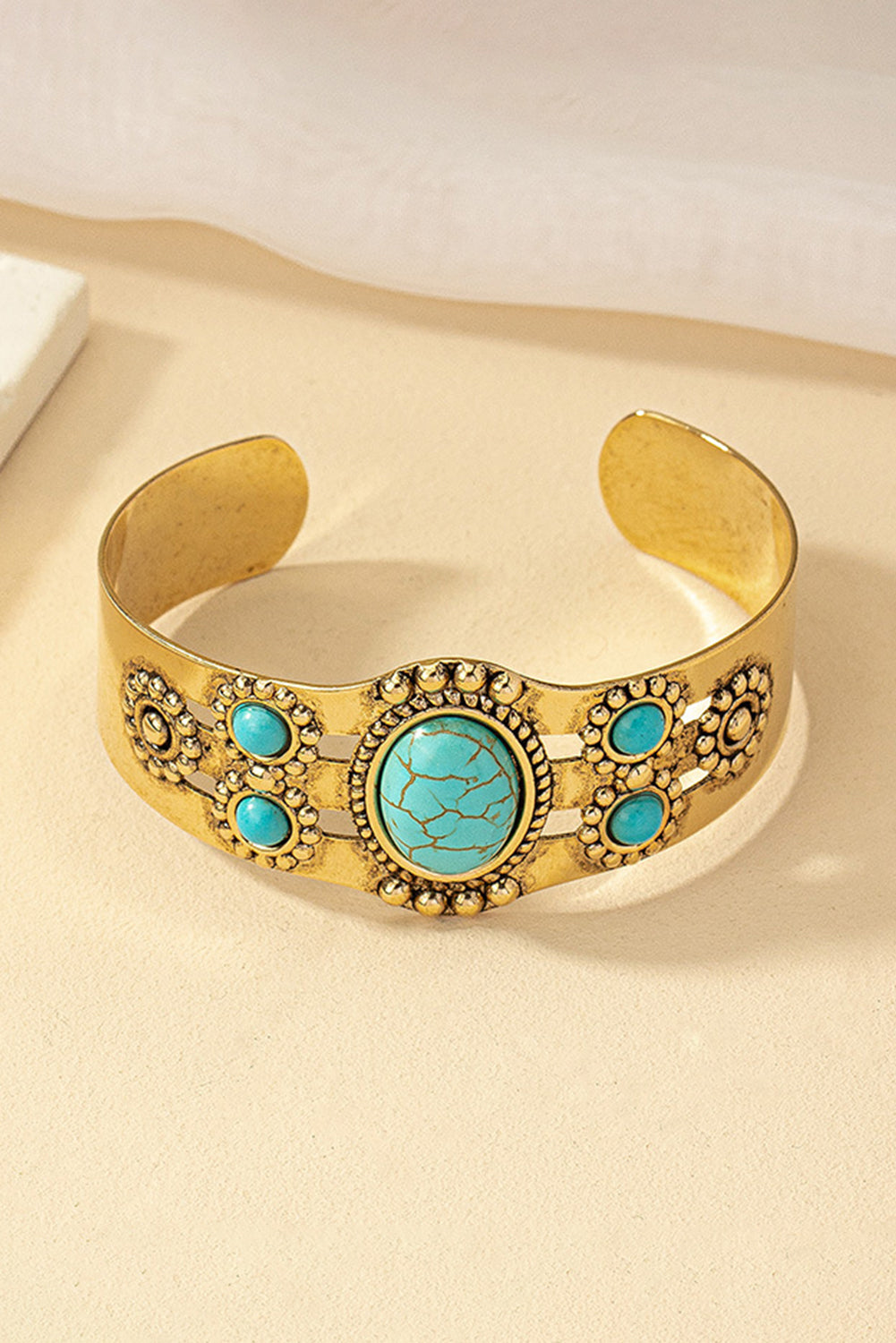 Vintage Boho Turquoise Cuff Bracelet