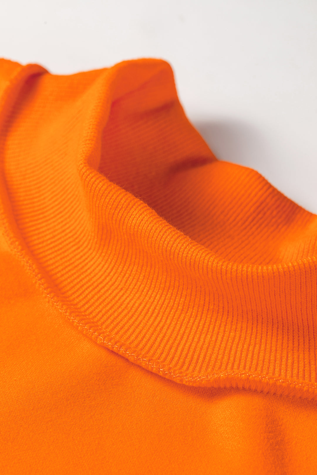 Carrot Oversize Drop Shoulder Reversible Mock Neck Sweatshirt