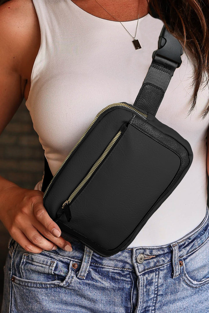 Minimalist Multi-zipped Crossbody Bag