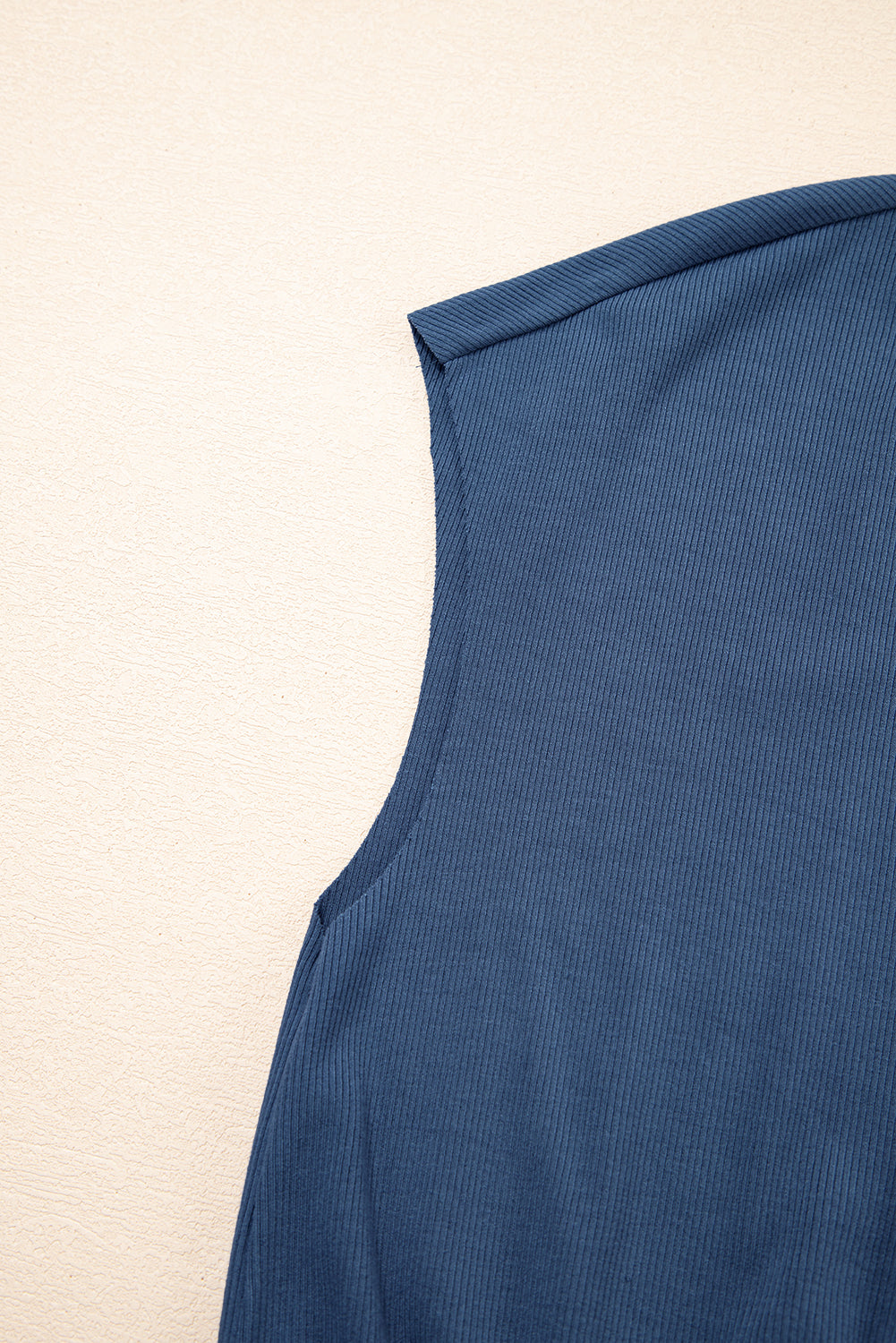 Ashleigh Blue Knit Open Back Cap Sleeve Drawstring Elastic Waistband Romper
