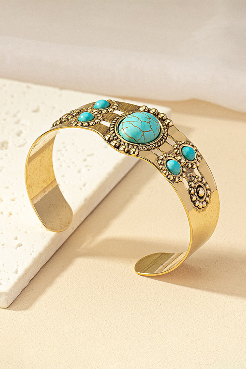 Vintage Boho Turquoise Cuff Bracelet