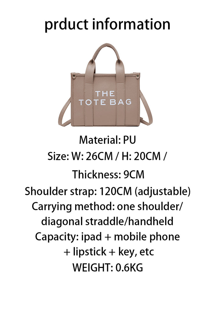 THE TOTE BAG PU Leather Large Shoulder Bag