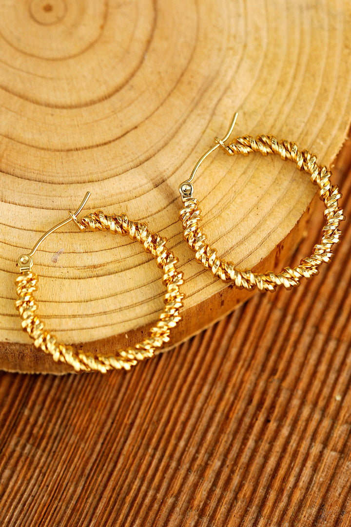 Vintage Textured Hoop Earrings