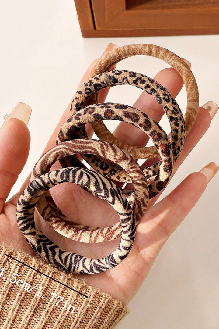 5Pcs/Set Animal Pattern High Elastic Hair Tie