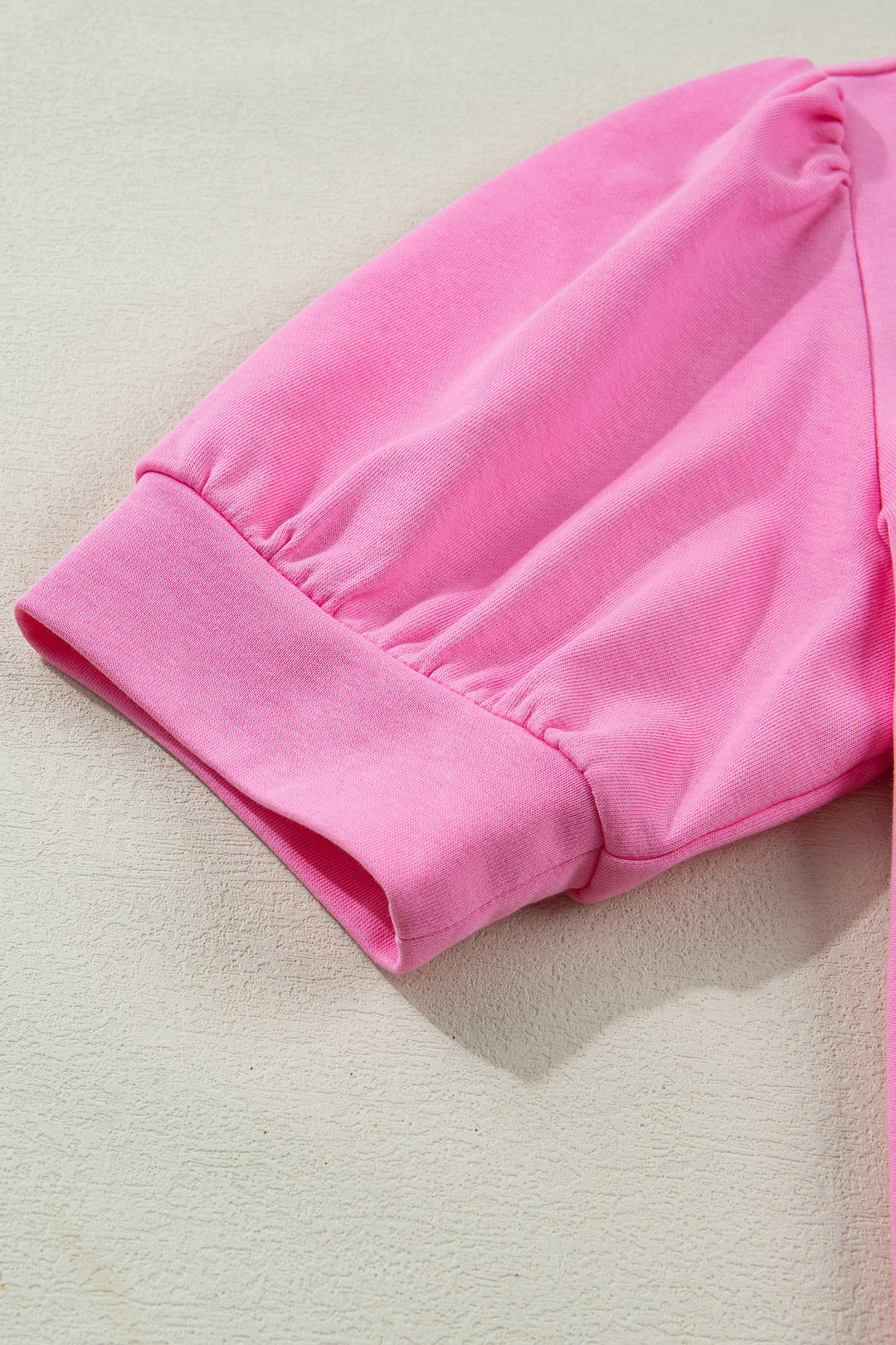 Sachet Pink Striped Frilled Collar Short Sleeve Blouse