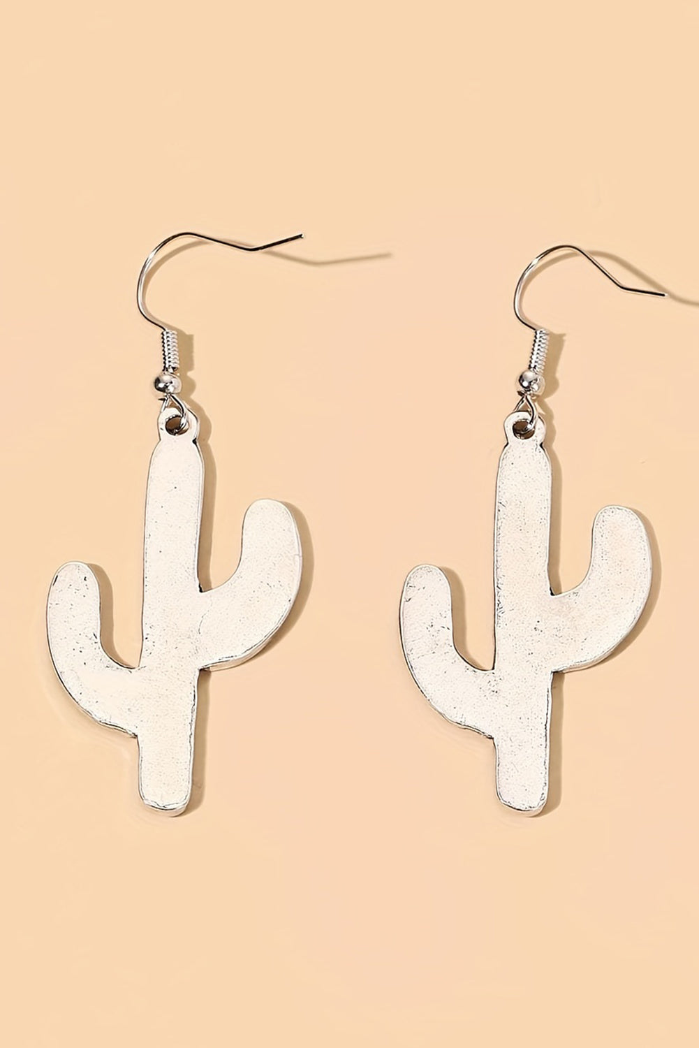 Boucles d'oreilles pendantes en alliage de cactus occidental