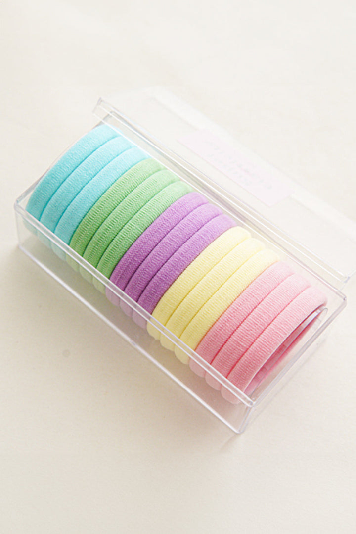 Rainbow Colors High Elastic 15pcs/set Hair Tie without Box