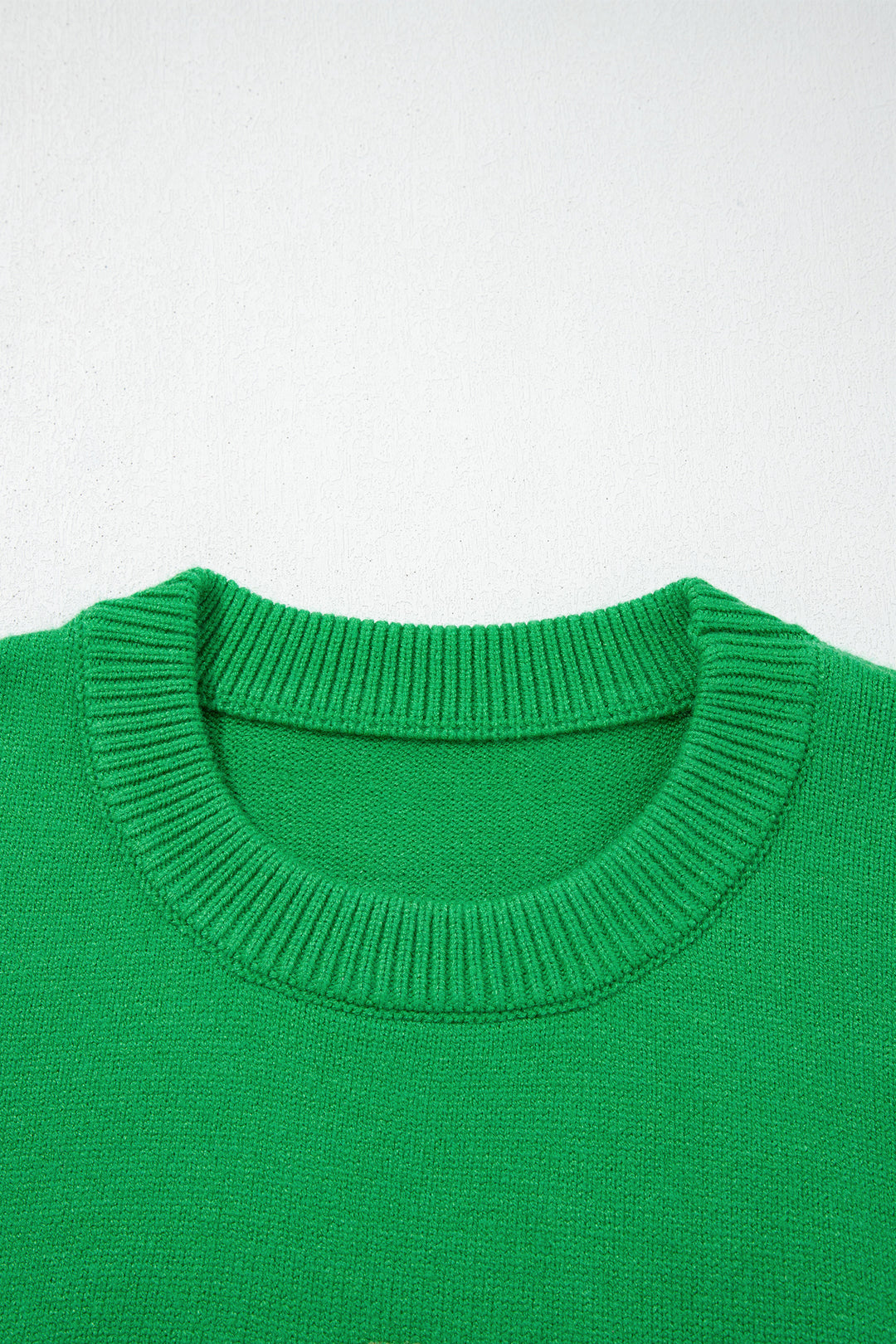 Dark Green Abstract Patch Embroidery Christmas Pullover Sweater