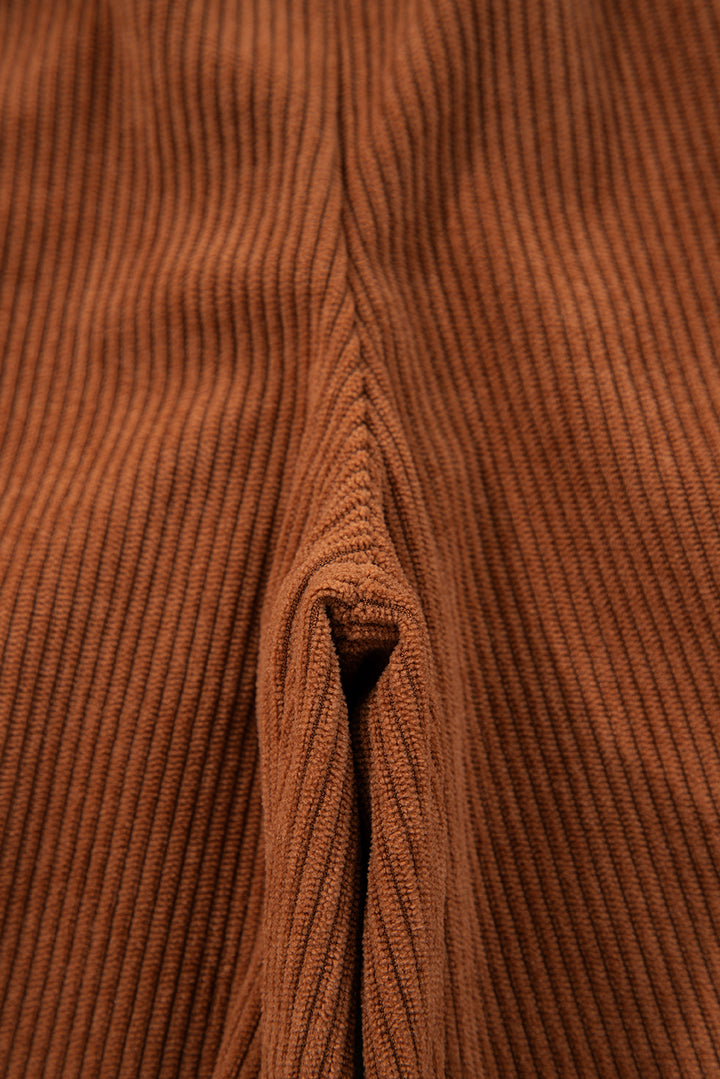 Dearlove Chestnut Drawstring Elastic Waist Casual Corduroy Pants