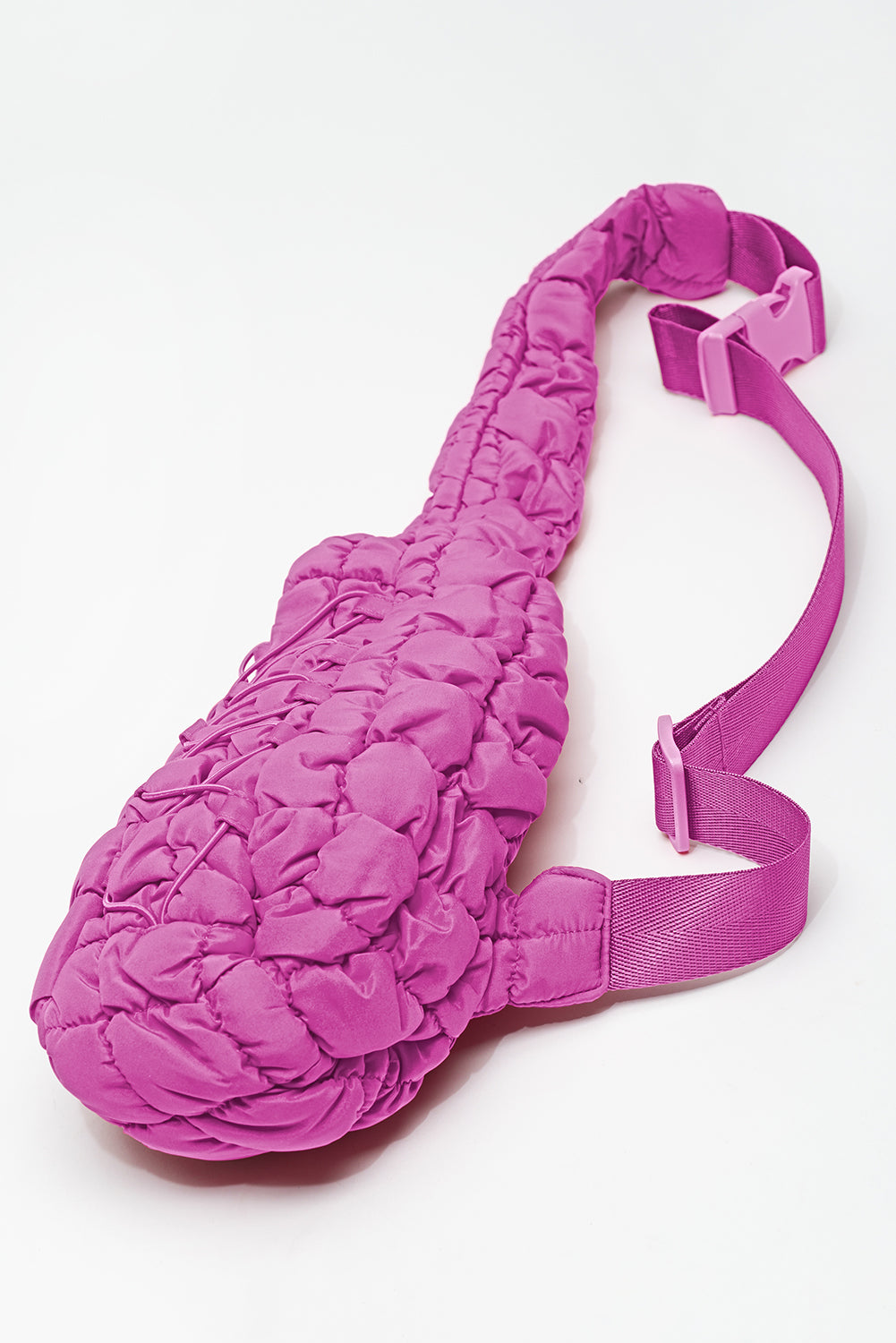 Marshmallow Quilted Drawstring Decor Sling Bag