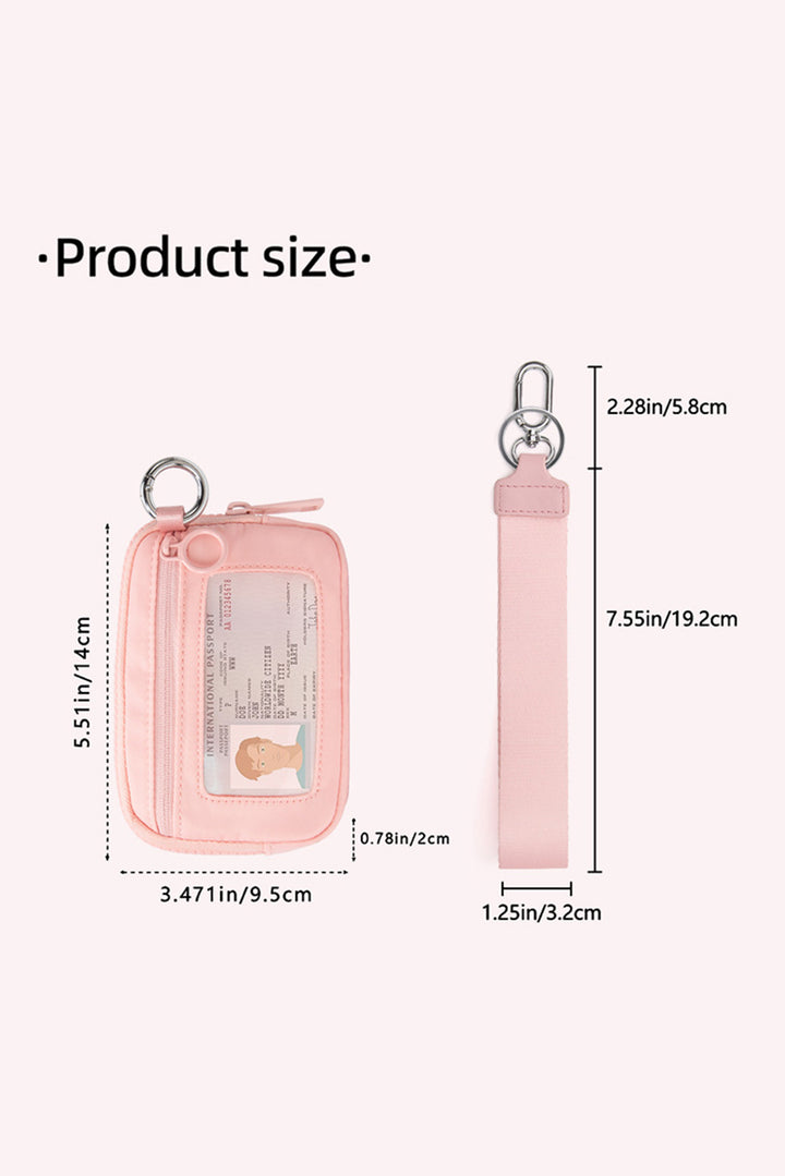 Transparent ID Window Coin Storage Wrist Bag