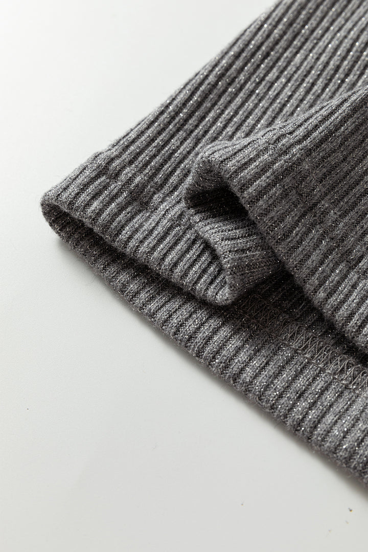 Sleet Ribbed Knit Button Down Slim Cardigan