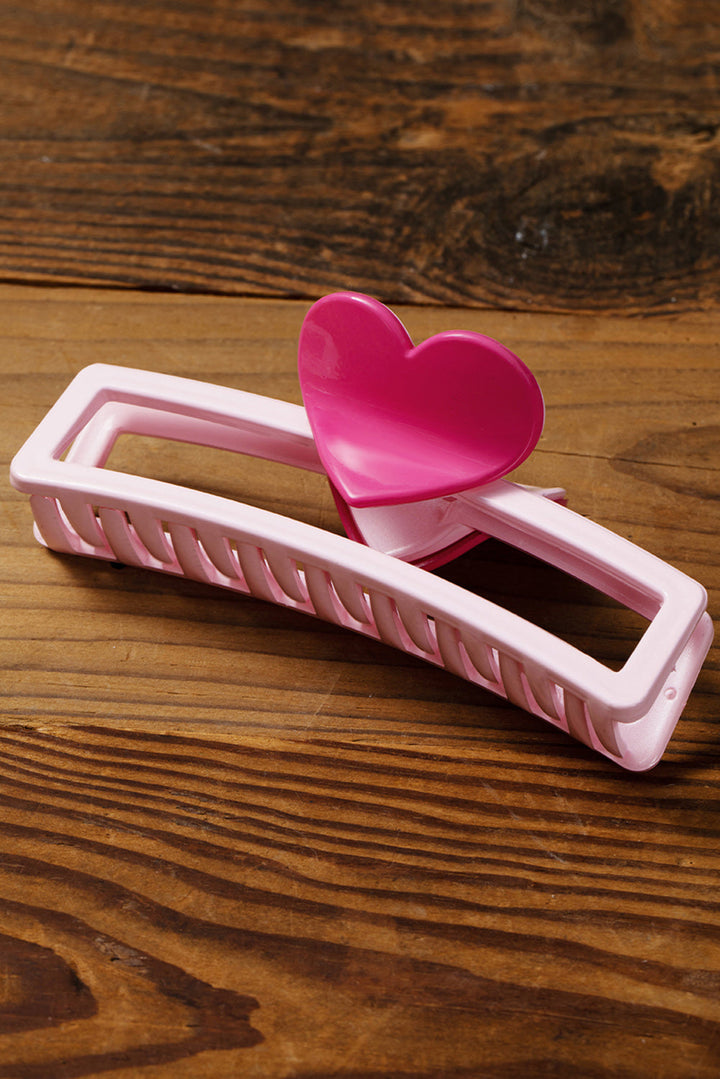 Valentines Minimalist Heart Design Hair Claw
