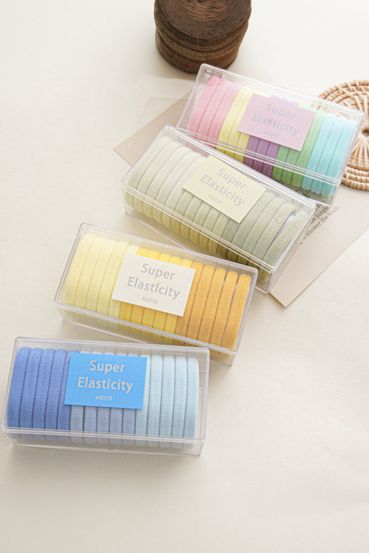 Rainbow Colors High Elastic 15pcs/set Hair Tie without Box