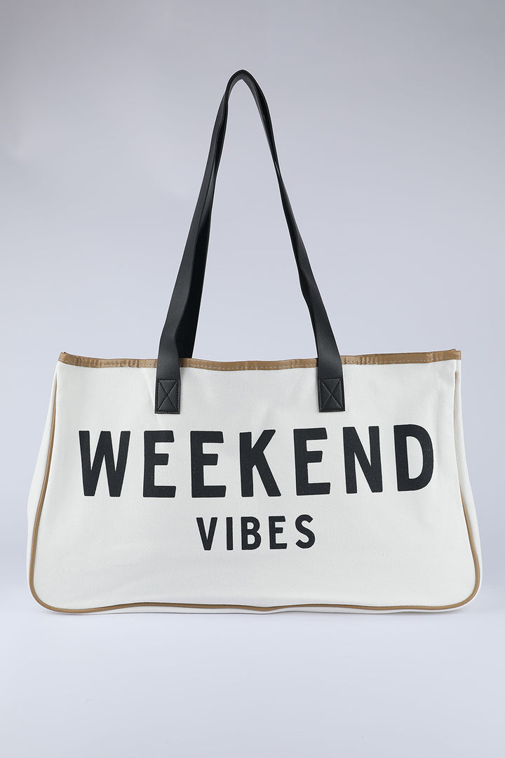 Sac fourre-tout en toile WEEKEND VIBES