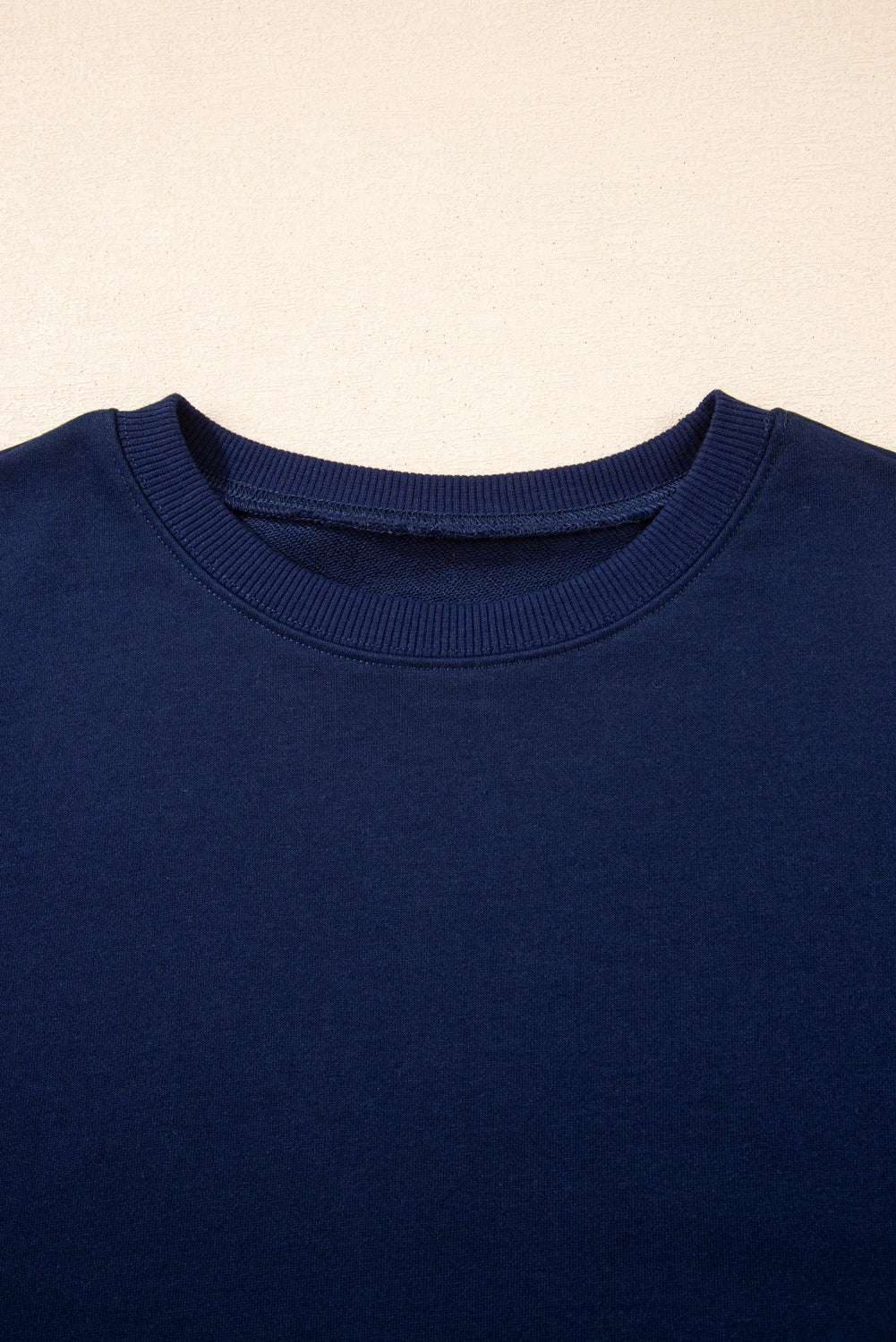 Navy Blue Varsity Stripe Detail Pullover Mini Skort Set