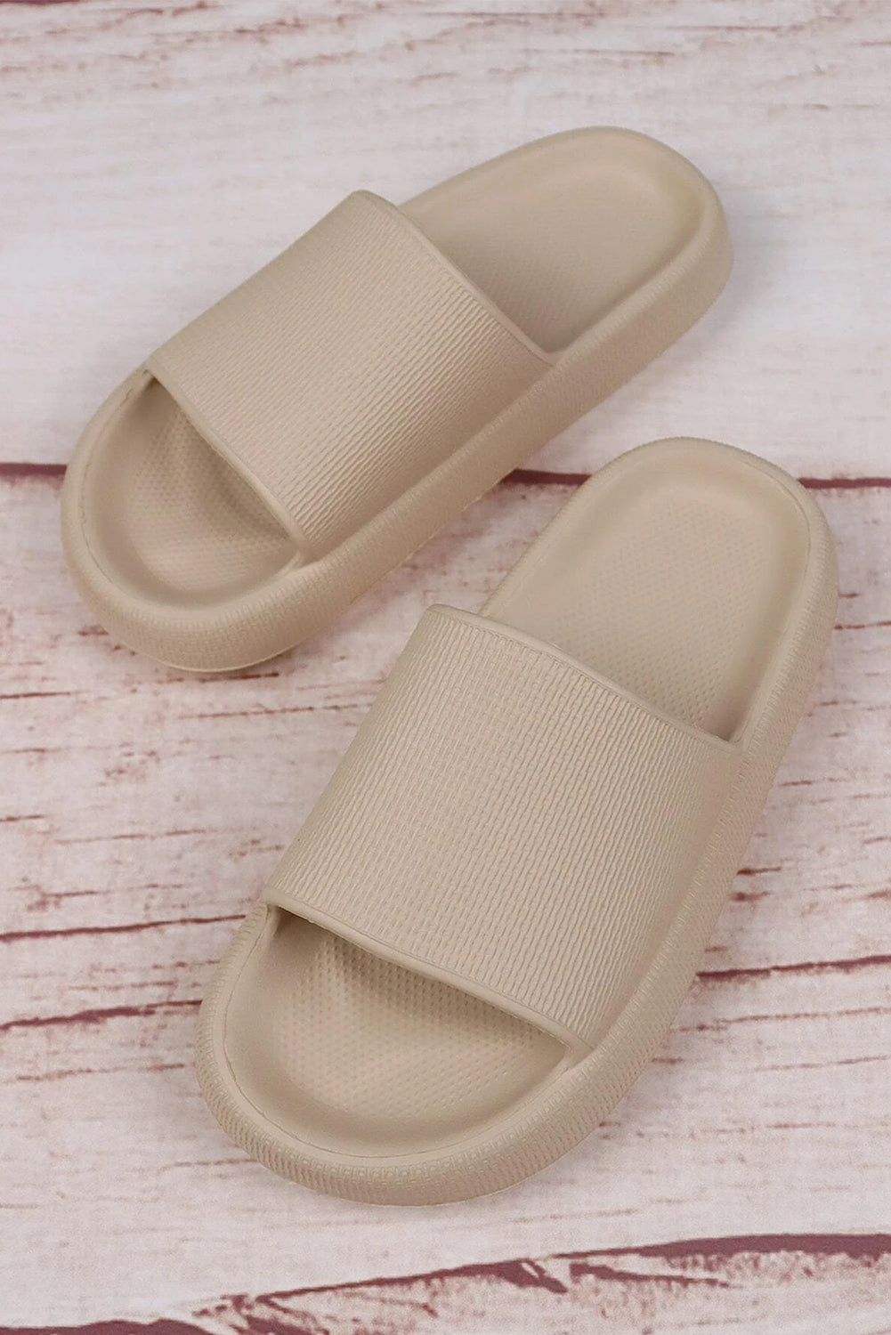 Solid Non-slip Wide Band Thick Sole Slippers